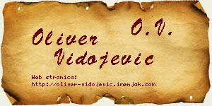 Oliver Vidojević vizit kartica